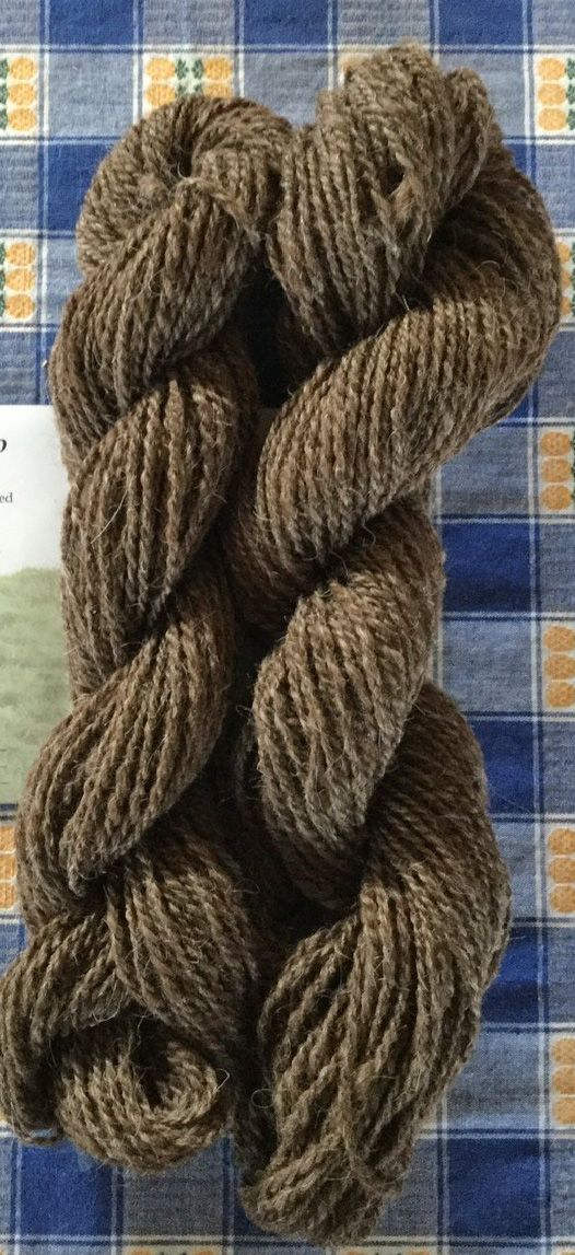 Yarn from our Brown Roving